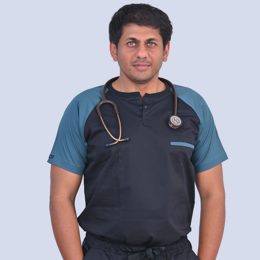 Black Slate Dual Scrub Set (Top + Pant)