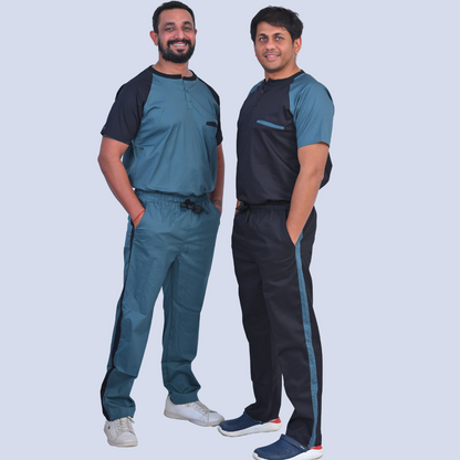 Black Slate Dual Scrub Set (Top + Pant)