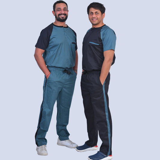 Black Slate Dual Scrub Set (Top + Pant)