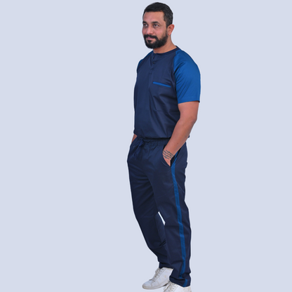 Oxford blue Dual Scrub Set (Top + Pant)