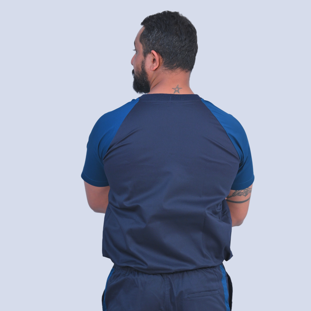 Oxford blue Dual Scrub Set (Top + Pant)