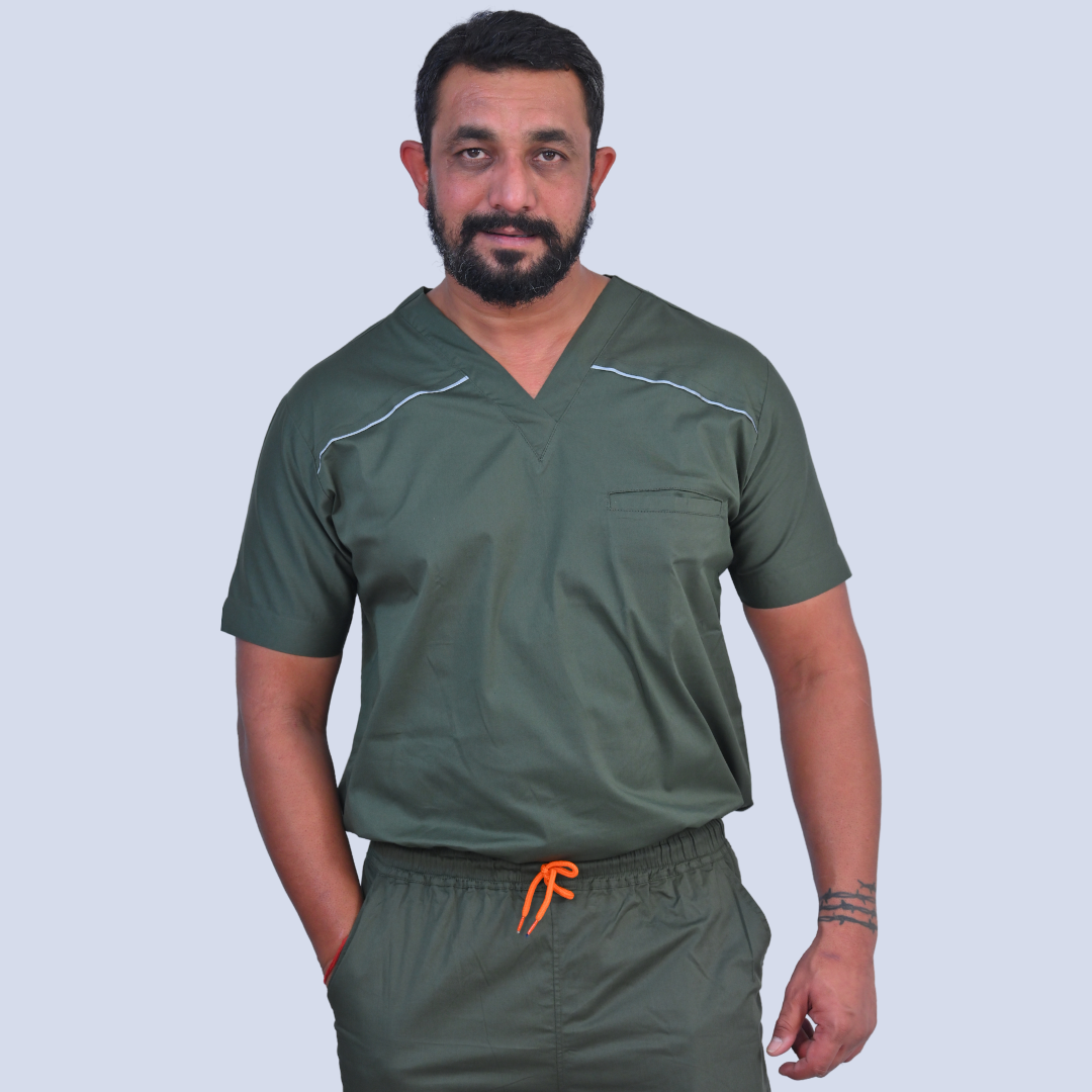 green cotton scrubs for men doctors
