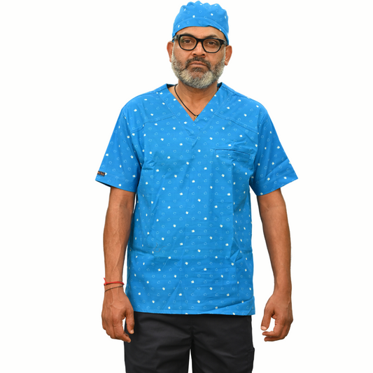 Dental Printed men scrub Set (Top + Pant)