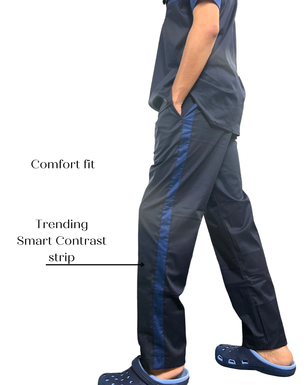 Oxford blue Dual Scrub Set (Top + Pant)
