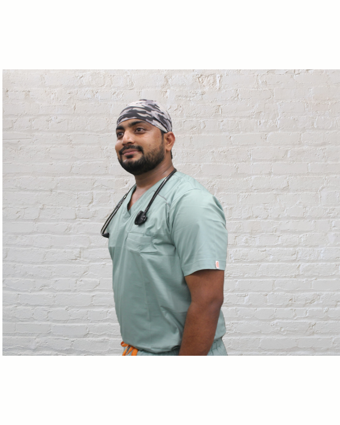Men Serenity Mint V neck stretch scrubs