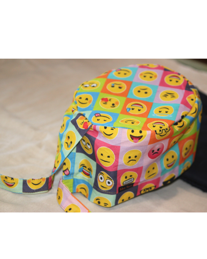 Moods Emoji: No-elastic unisex Scrub Cap