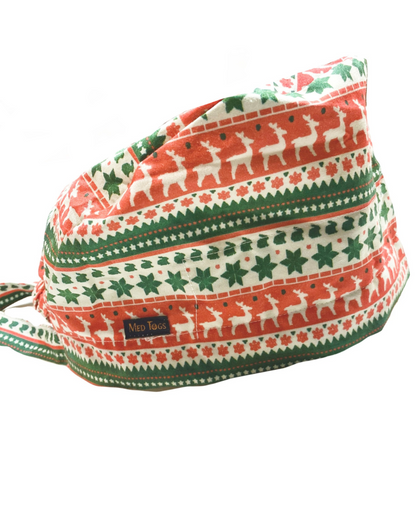 Red nosed reindeer - Unisex cotton scrub cap