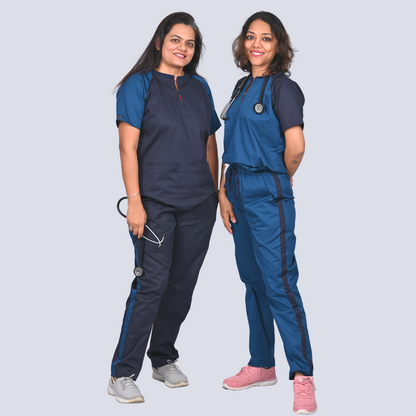 Air blue dual colour Scrub Set (Top + Pant)